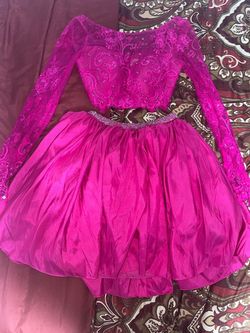 Sherri Hill Pink Size 0 Flare Sequin Homecoming Cocktail Dress on Queenly