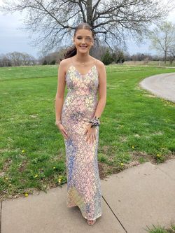 TLC Multicolor Size 4 Prom Straight Dress on Queenly