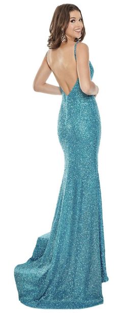 Rachel Allan Blue Size 4 50 Off $300 Side slit Dress on Queenly