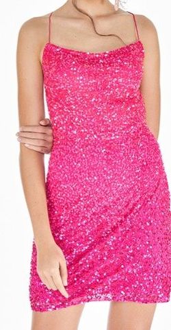 Ashley Lauren Hot Pink Size 2 Nightclub Floor Length Ombre Cocktail Dress on Queenly