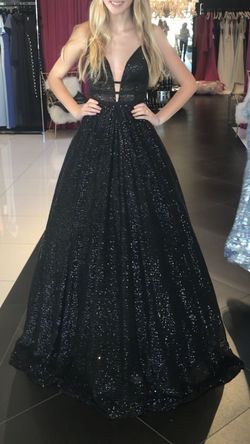 Jovani Black Size 00 Pageant Floor Length Ball gown on Queenly