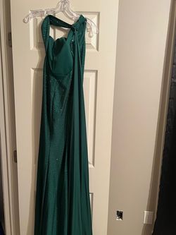 Sherri Hill Green Size 0 50 Off Free Shipping Side slit Dress on Queenly