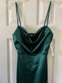 Windsor Green Size 6 Black Tie $300 Floor Length Side slit Dress on Queenly