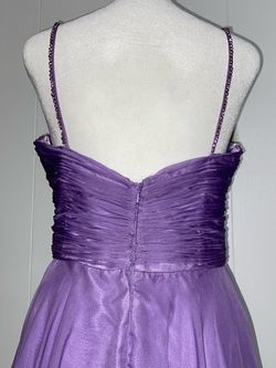 Sherri Hill Purple Size 6 Black Tie A-line Dress on Queenly