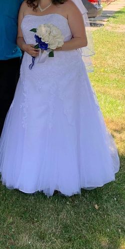 White Size 16 Straight Dress on Queenly