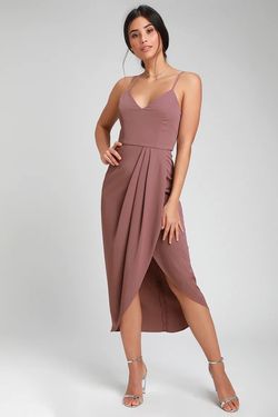 Lulus Purple Size 6 Midi Cocktail Dress on Queenly