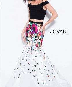 Jovani Multicolor Size 2 Silk Floor Length Train Mermaid Dress on Queenly