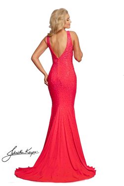 Style Celeste Johnathan Kayne White Size 4 Mermaid Floor Length V Neck Straight Dress on Queenly