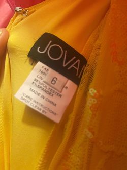 Jovani Yellow Size 6 Pageant Sheer Mermaid Dress on Queenly
