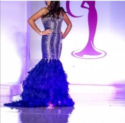 Cinderella Purple Size 4 Floor Length Tall Height Mermaid Dress on Queenly