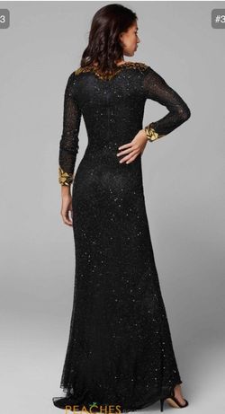 Primavera Black Size 18 Plus Size Floor Length Side slit Dress on Queenly