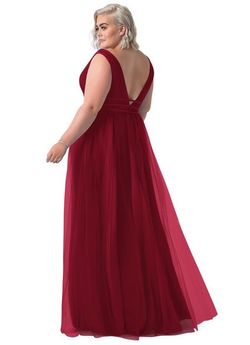 Azazie Red Size 20 Floor Length A-line Dress on Queenly