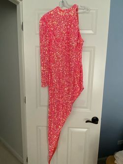 Ashley Lauren Pink Size 8 Pageant Side slit Dress on Queenly