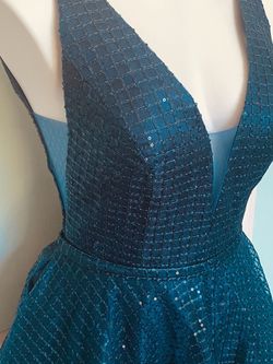 Clarisse Blue Size 12 Prom Homecoming Cocktail Dress on Queenly