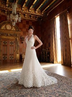 Style 2011 Casablanca White Size 8 Engagement Embroidery Silk Straight Dress on Queenly