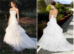 Style D1186 Essence Designs White Size 8 Sweetheart Wedding Mermaid Dress on Queenly