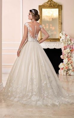 Style 6268 Stella York White Size 10 Floor Length Sheer Jewelled Ball gown on Queenly