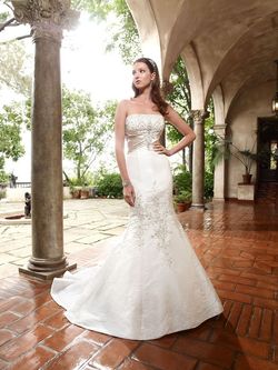 Style 2016 Casablanca White Size 10 Ivory Pageant Strapless Bridal Shower Cocktail Dress on Queenly
