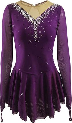 Style B098JCSJ9R Liuhuo Purple Size 00 Tall Height Girls Size Spandex Cocktail Dress on Queenly