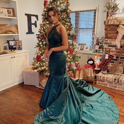 Dimitra Green Size 6 Prom Mermaid Dress on Queenly