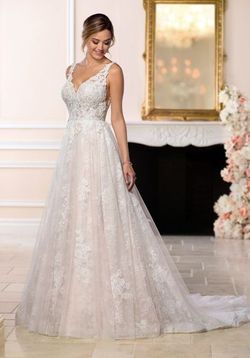 Style 6603 Stella York White Size 8 Tulle Floor Length Wedding A-line Dress on Queenly