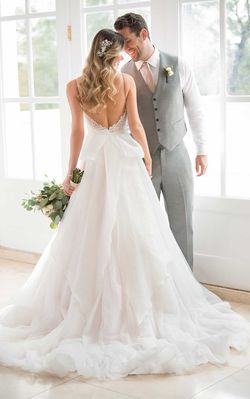 Style 6701 Stella York White Size 8 Sweetheart Tulle Spaghetti Strap Pageant Ball gown on Queenly