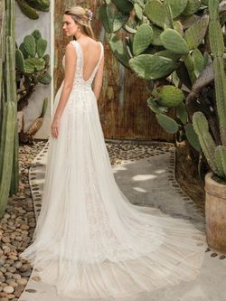 Style 2301 Casablanca White Size 14 Floor Length Plus Size Backless Prom A-line Dress on Queenly