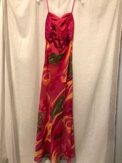 Faviana Pink Size 6 Floor Length Military Black Tie Straight Dress on Queenly