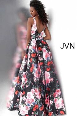 Jovani Multicolor Size 4 Floor Length Quinceanera Pageant Floral Ball gown on Queenly