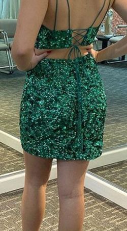 Sherri Hill Green Size 10 Homecoming Black Tie Two Piece Cocktail Dress on Queenly