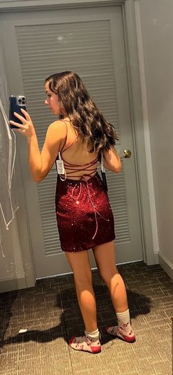 Sherri Hill Red Size 00 Free Shipping Burgundy Cocktail Dress on Queenly