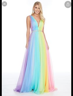 Ashley Lauren Multicolor Size 4 Floor Length A-line Dress on Queenly