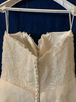 Barcelona Aire White Size 16 Pageant Corset Sequin Embroidery Cotillion Ball gown on Queenly
