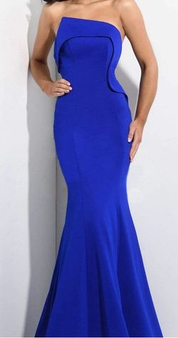 Jasz Couture Blue Size 6 Fitted 50 Off Straight Dress on Queenly