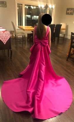Jovani Pink Size 0 Black Tie Mermaid Dress on Queenly