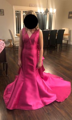Jovani Pink Size 0 Floor Length Black Tie Mermaid Dress on Queenly