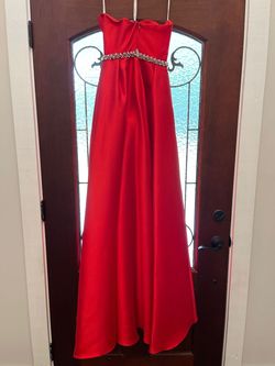 Ellie Wilde Red Size 0 Black Tie Mermaid Dress on Queenly