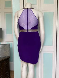 Abby Paris Purple Size 14 Plus Size Prom Cocktail Dress on Queenly