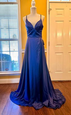 Blush Prom Blue Size 6 A-line Dress on Queenly