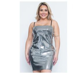 Silver Size 16 Cocktail Dress on Queenly