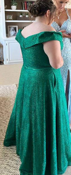 Cinderella divine Green Size 20 Shiny 50 Off Prom Plus Size Ball gown on Queenly
