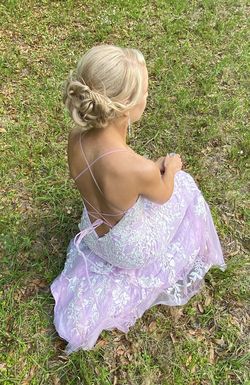 Jovani Purple Size 00 Short Height Pageant Tulle Straight Dress on Queenly