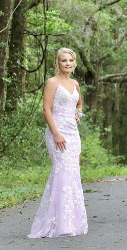 Jovani Purple Size 00 Floor Length Short Height Straight Dress on Queenly