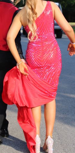 Sherri Hill Red Size 2 Floor Length Black Tie Prom Side slit Dress on Queenly