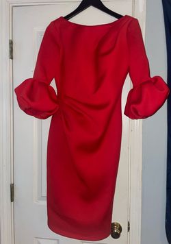 Jovani Red Size 8 Free Shipping Midi Homecoming Sorority Formal Cocktail Dress on Queenly