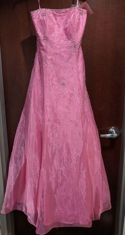 Style 9713 Blush Prom Pink Size 8 Corset A-line Dress on Queenly