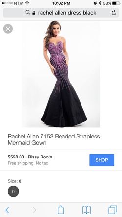 Rachel Allan Multicolor Size 00 Medium Height Mermaid Dress on Queenly