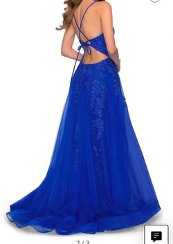 La Femme Royal Blue Size 4 A-line Dress on Queenly