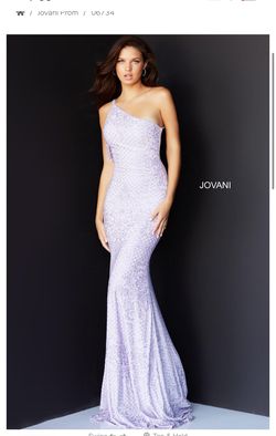 Jovani Purple Size 2 Free Shipping Pageant One Shoulder Straight Dress on Queenly