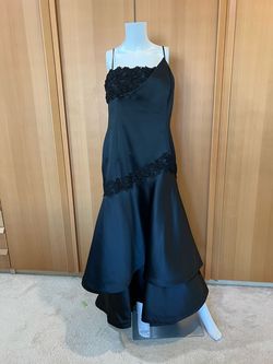 Daymor Couture Black Tie Size 12 Floor Length Military Straight Dress on Queenly